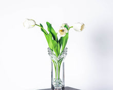 Load image into Gallery viewer, Ivory Tulips in Crystal Vase
